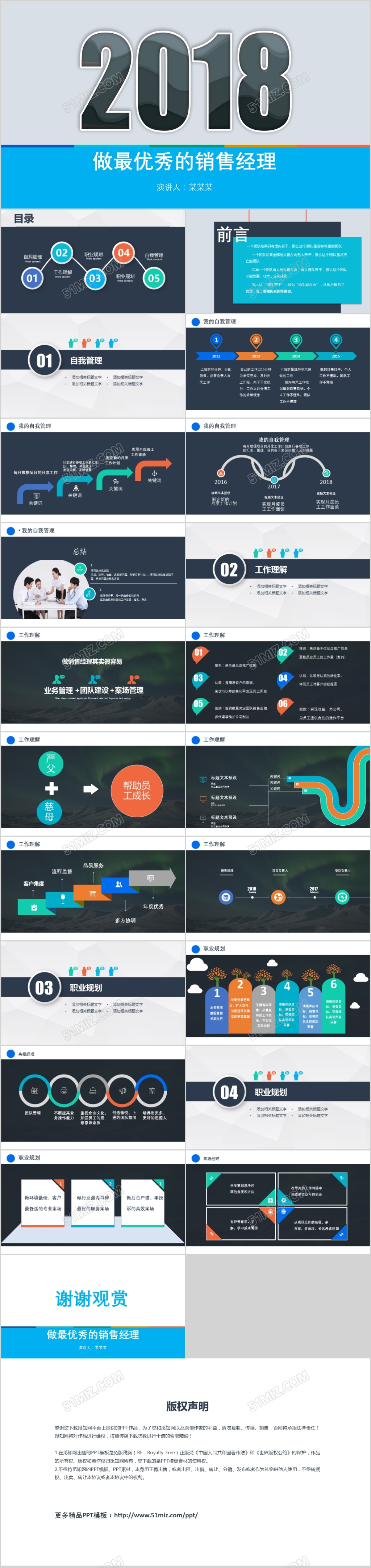 销售经理述职报告工作述职报告ppt模板 