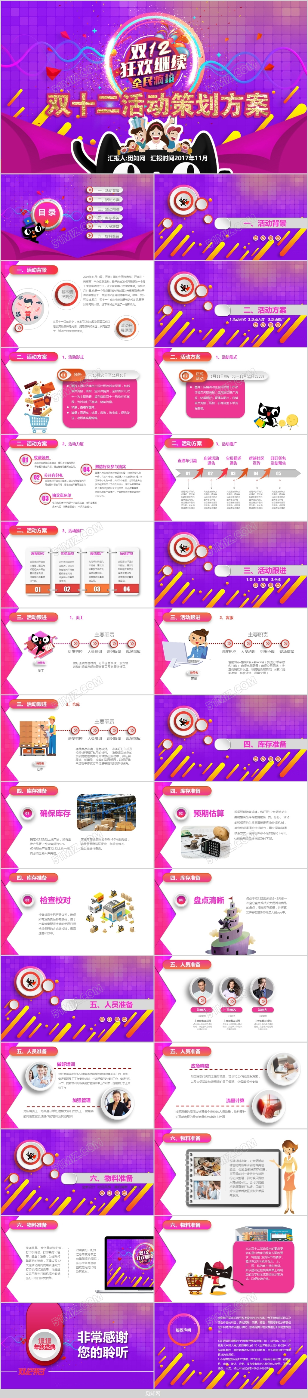 淘宝电商营销双十二购物节活动策划PPT模板