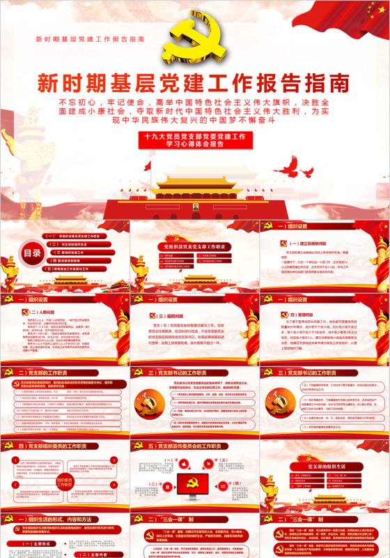 详细新时期基层党建工作报告指南PPT