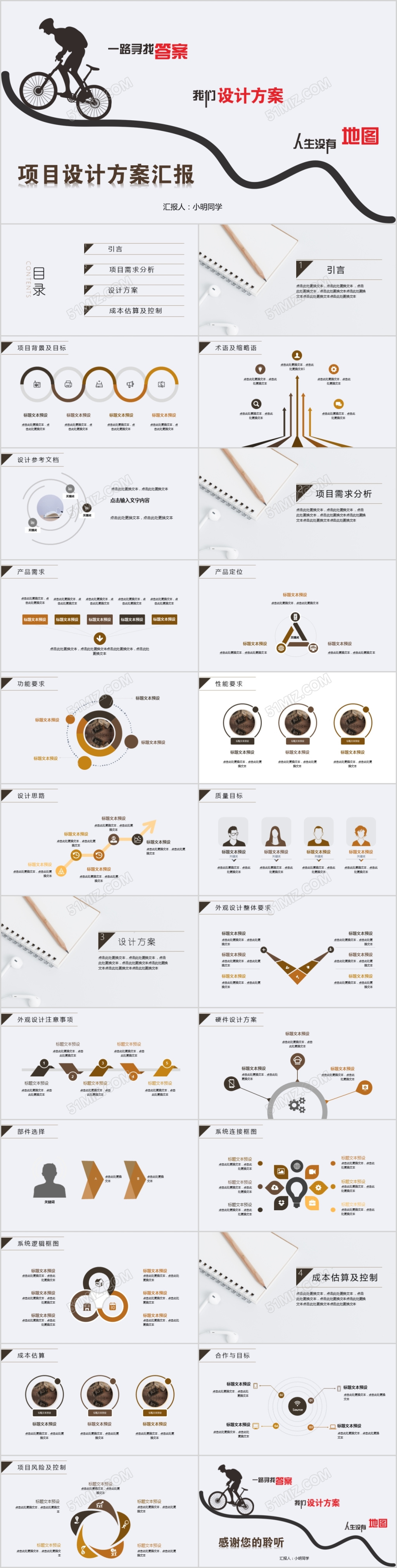 黑色简约项目设计方案汇报PPT模板