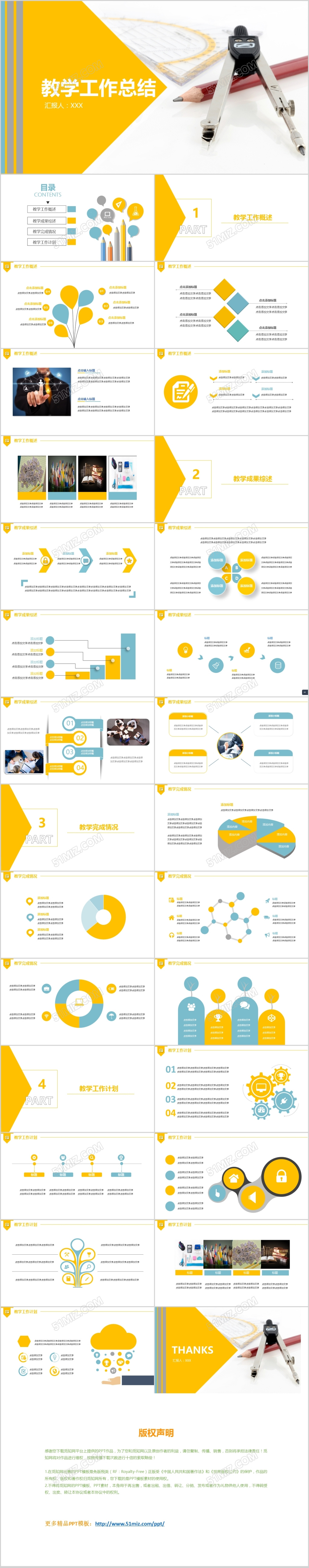 2018清新商务教学工作汇报总结ppt