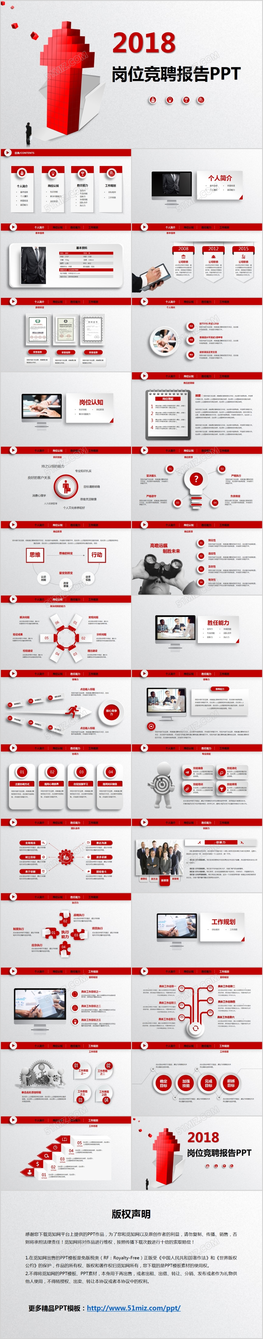 框架全面微粒公司岗位竞聘keynote模板