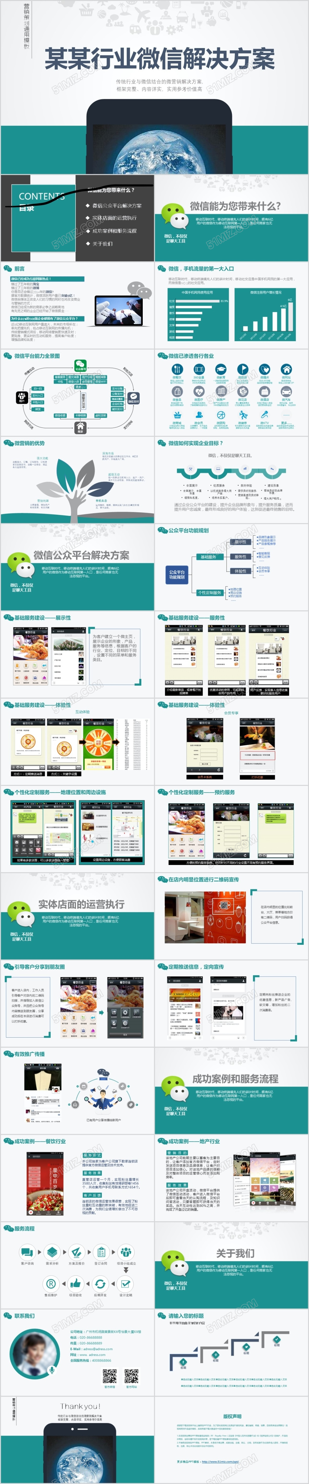 2018微信营销策划方案微信电商公众解决方案PPT模版