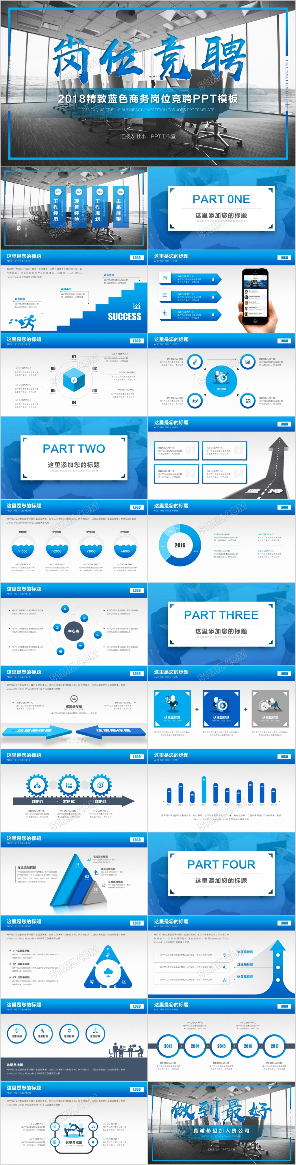 2018精致大气岗位竞聘PPT模板