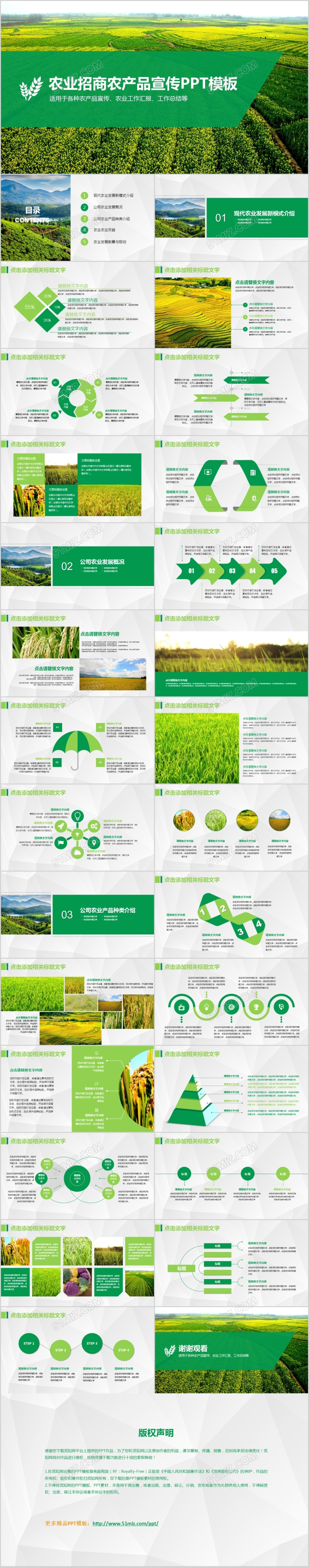 农业招商农产品宣传PPT模板