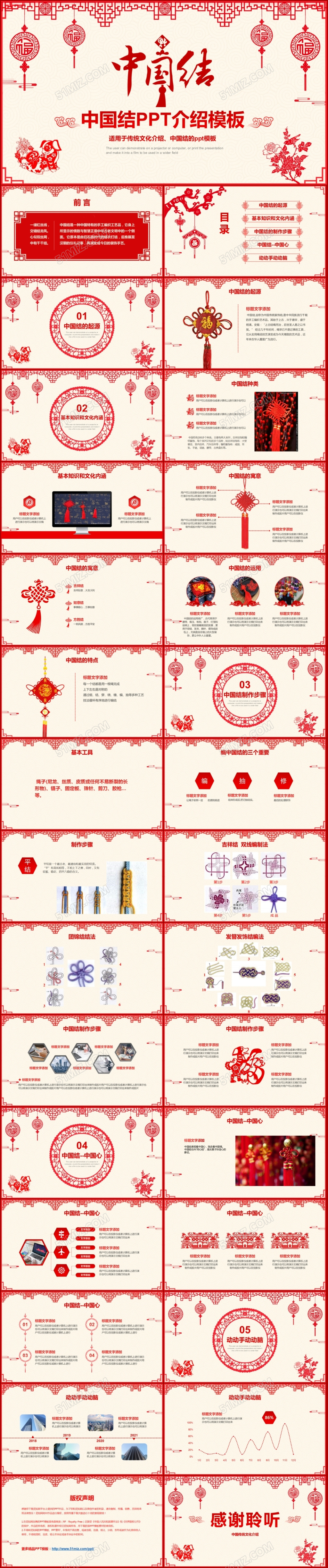 中国传统文化中国结ppt模板中国结培训介绍讲座ppt