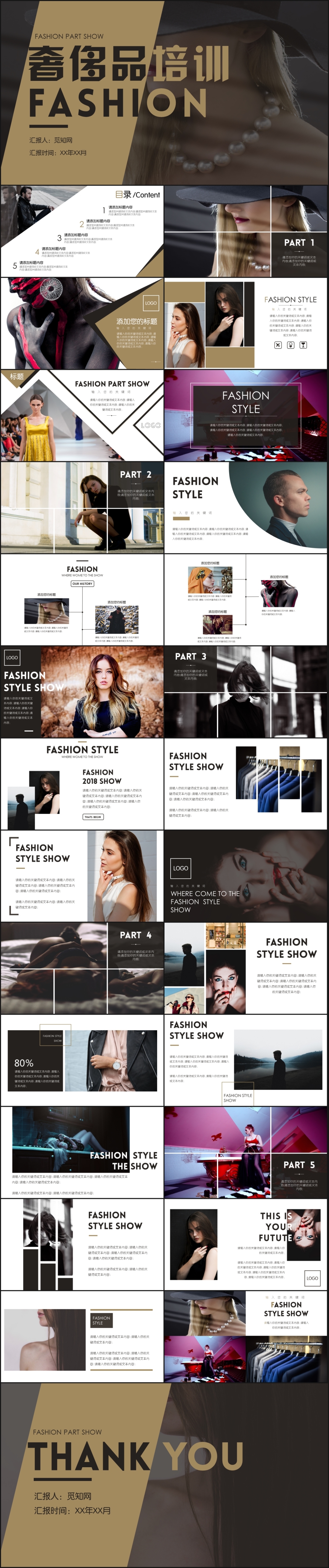 高端奢侈品培训时尚商务PPT