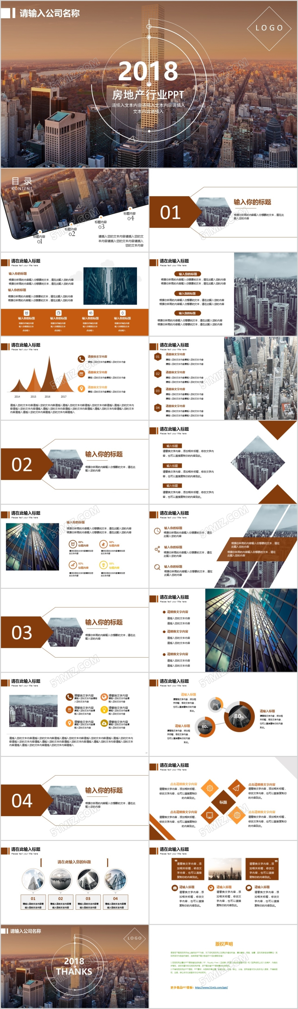 房地产行业商务风PPT模板