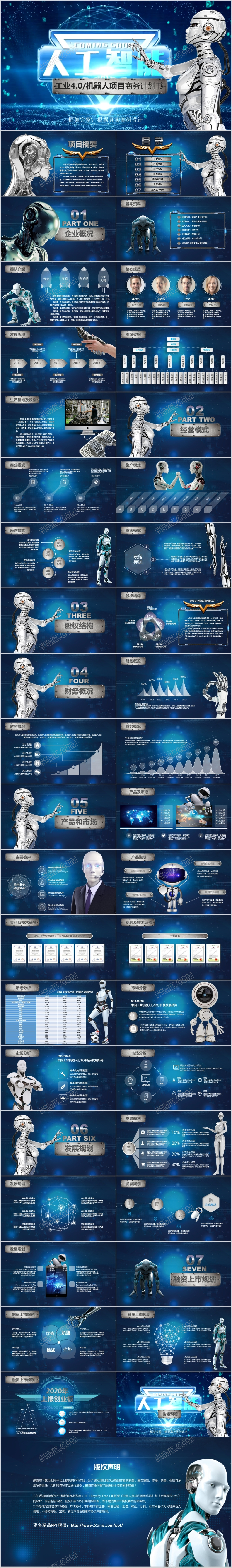 人工智能机器人商务计划书项目介绍震撼特效开场智能机器人PPT