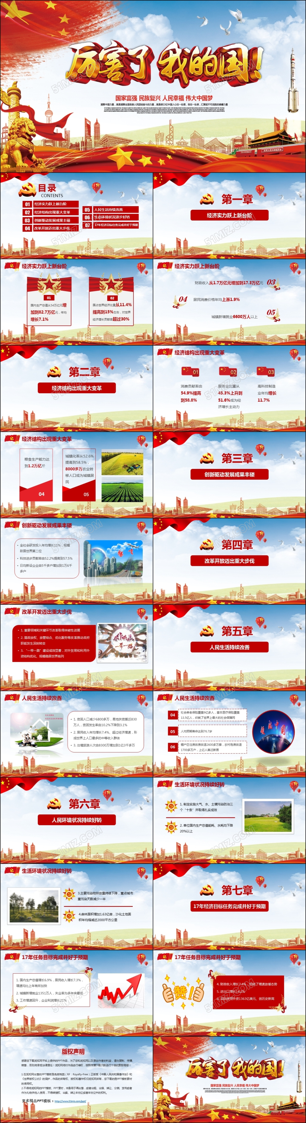 党政厉害了我的国弘扬正气新时代聚焦两会中国赞动态PPT模板