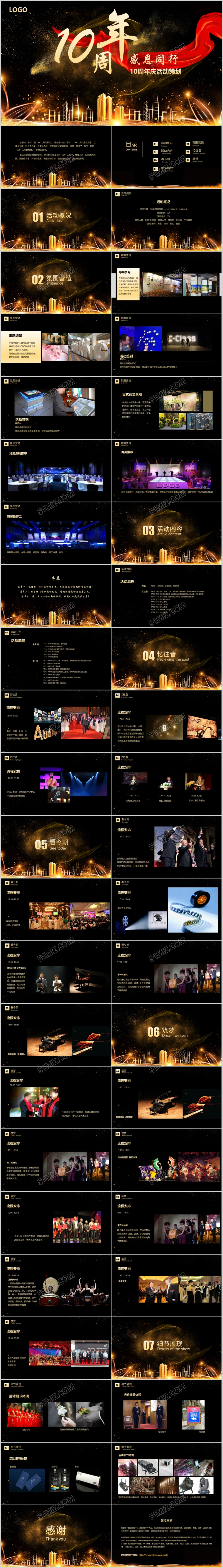 2018公司10周年庆活动策划PPT模板