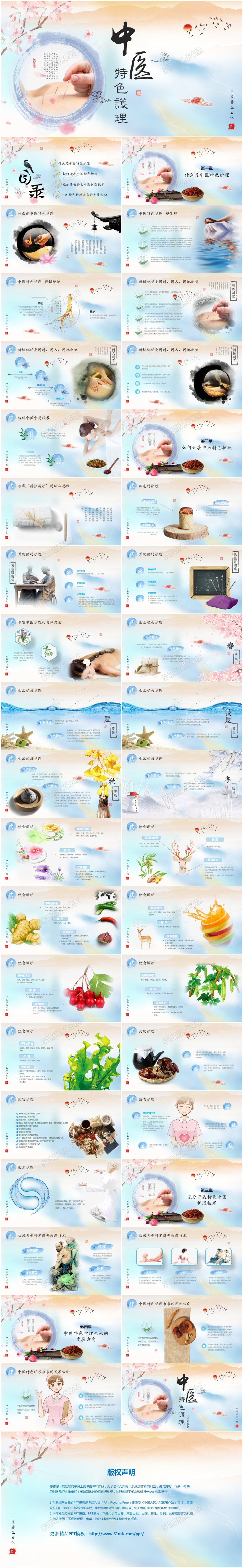 筋络走向水墨中国风视频中医特色护理PPT传统养生文化