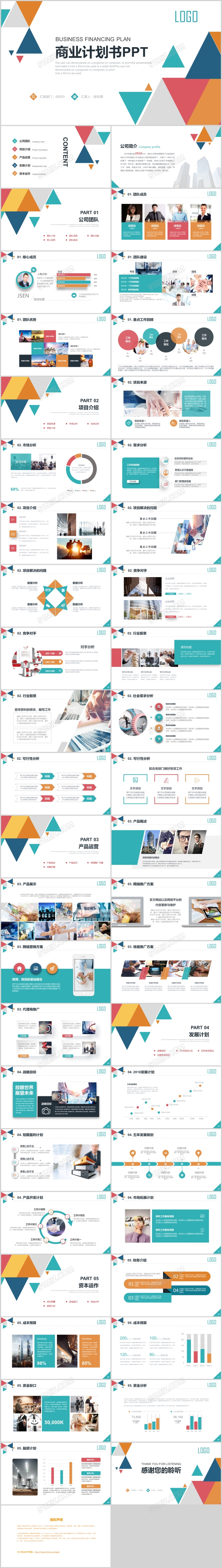 多创意个性商业计划书创业融资项目投资商业路演ppt