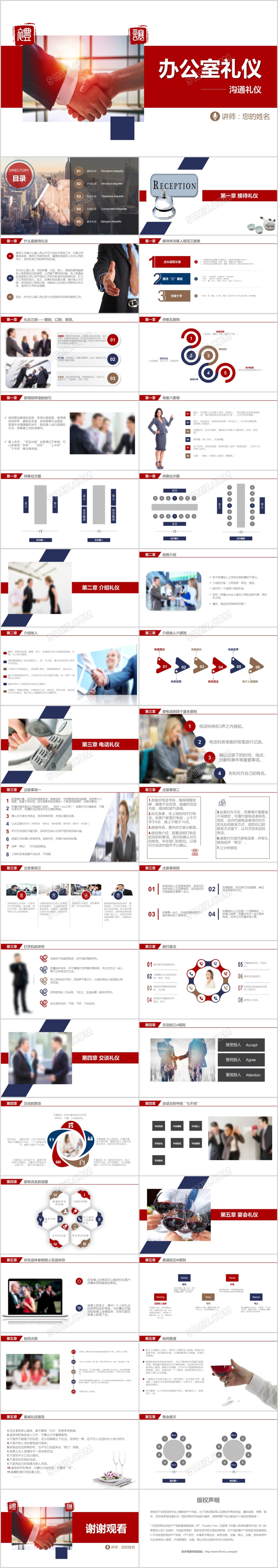 办公室礼仪系列之商务礼仪培训PPT模板