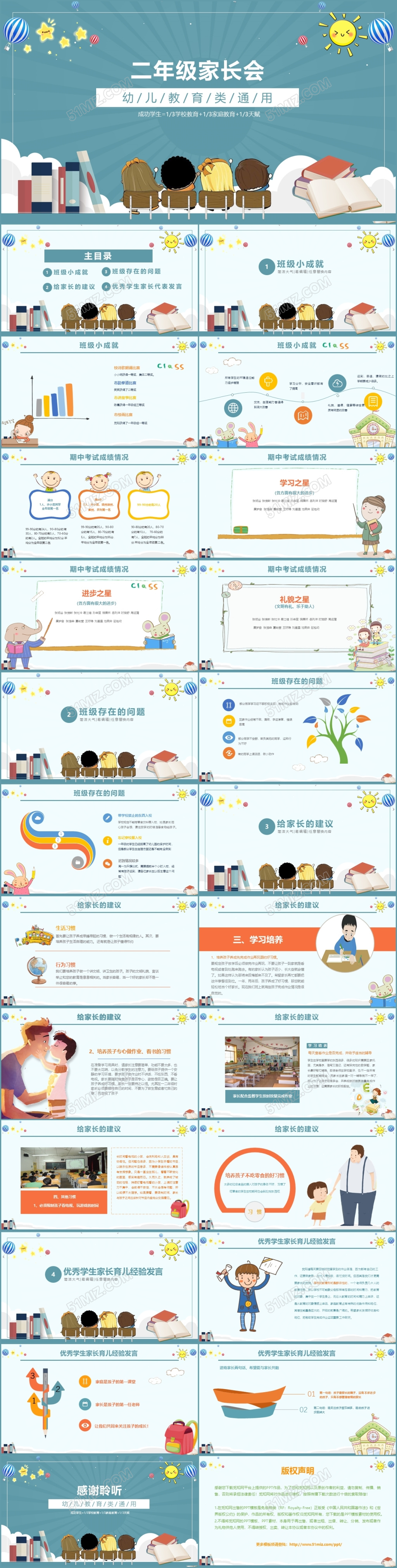 小学家长会幼儿教育下学期家长会PPT模板