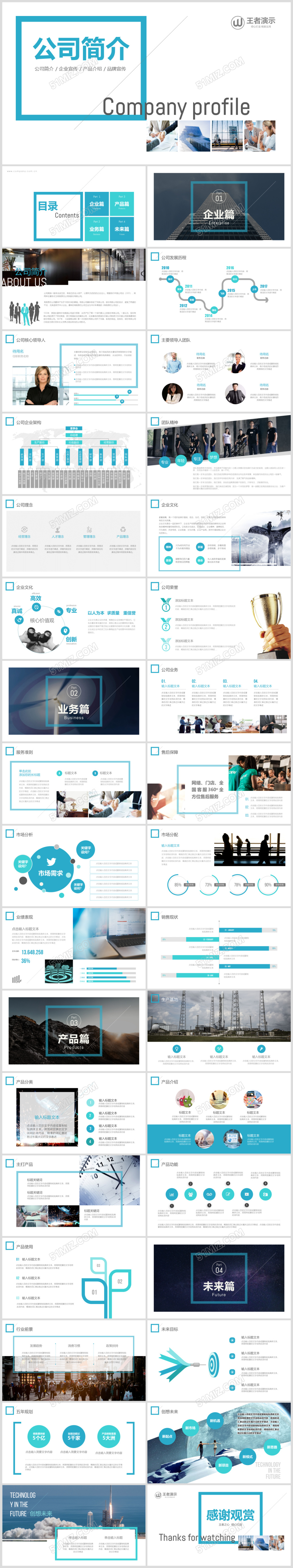 简洁欧美风格公司介绍企业宣传PPT模板