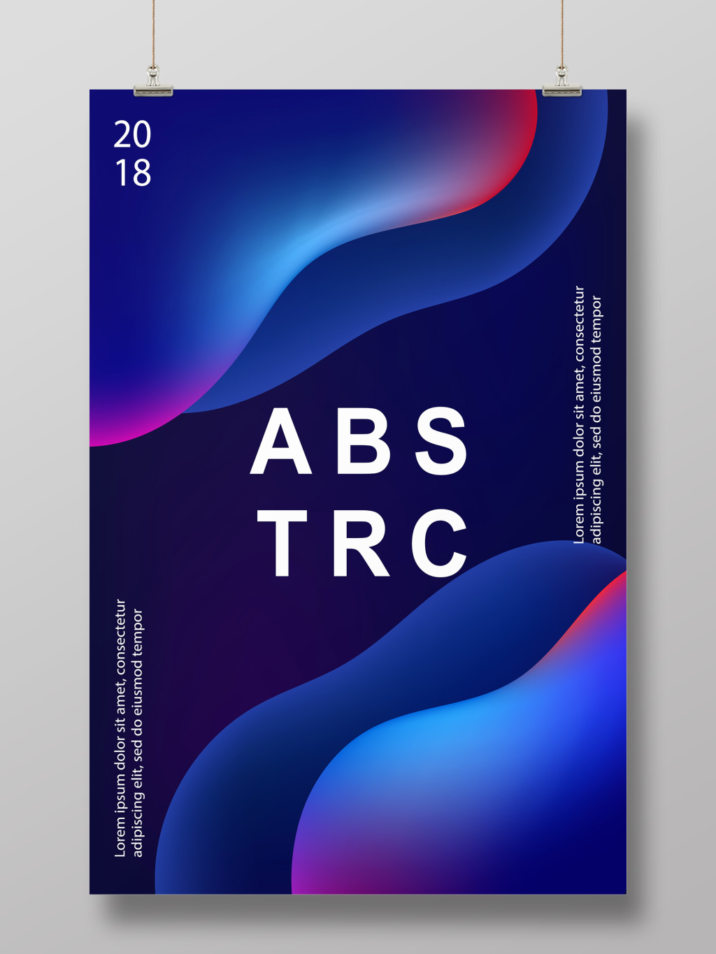 科技感彩色简约流体渐变艺术创意海报