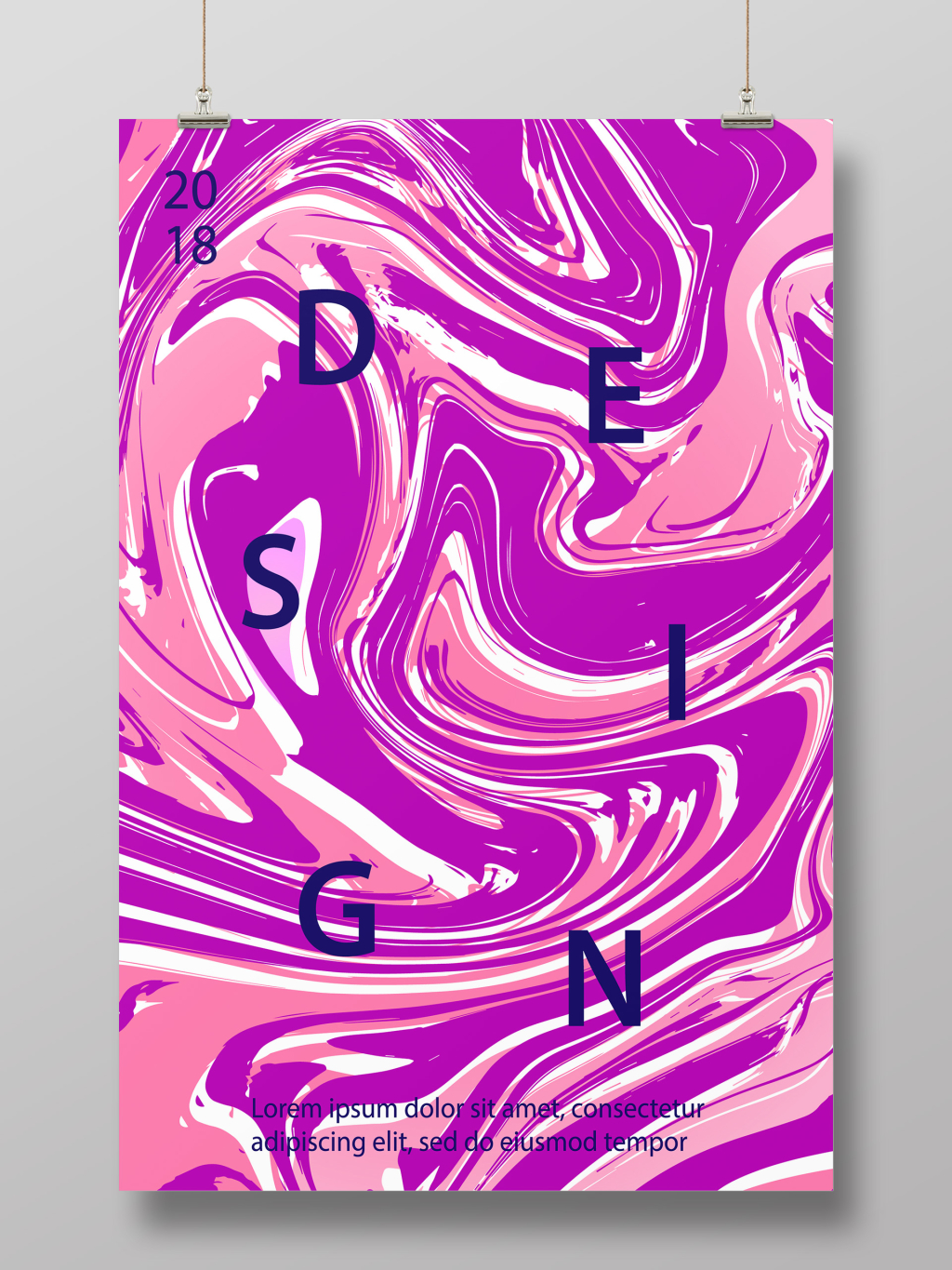 紫色流体纹理背景艺术创意海报