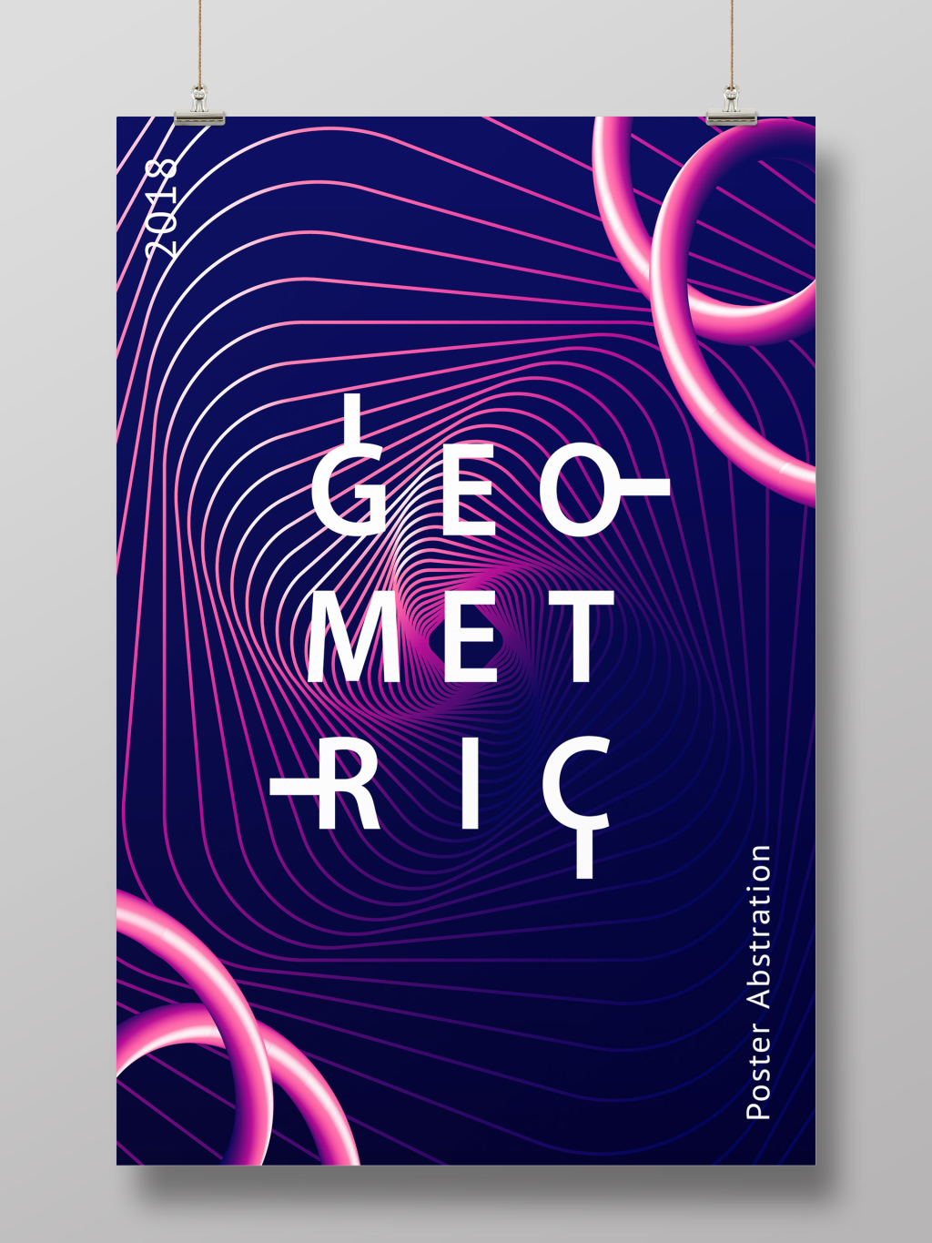 现代抽象空间创意海报设计