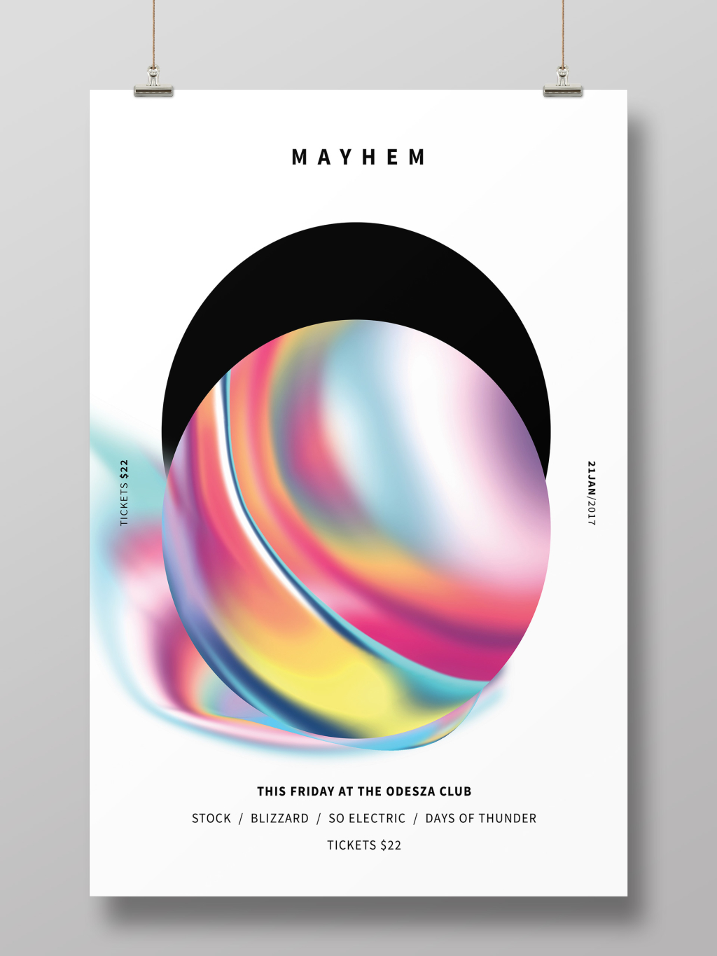 抽象艺术多彩渐变创意海报