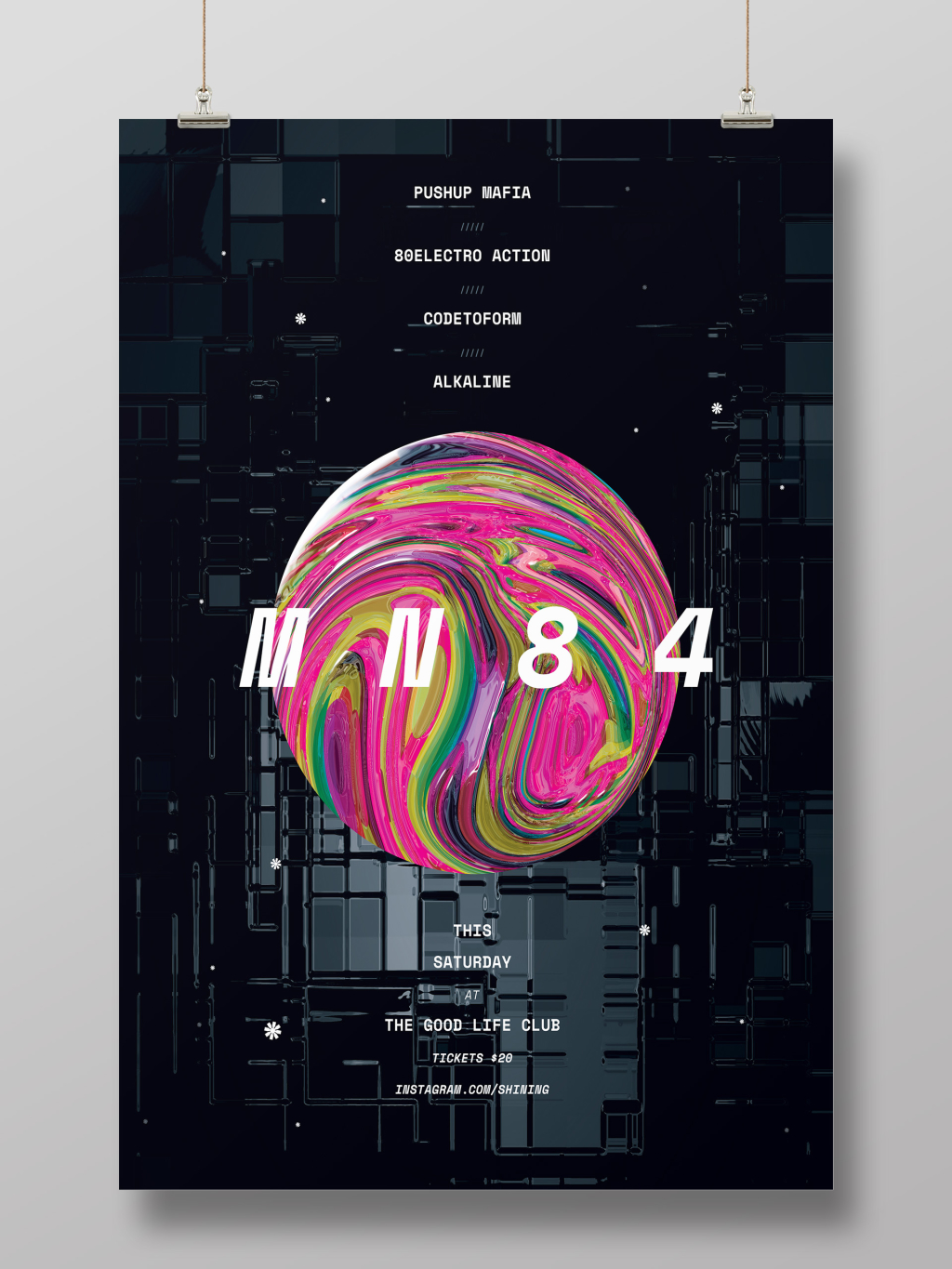 抽象艺术时尚扭曲海报