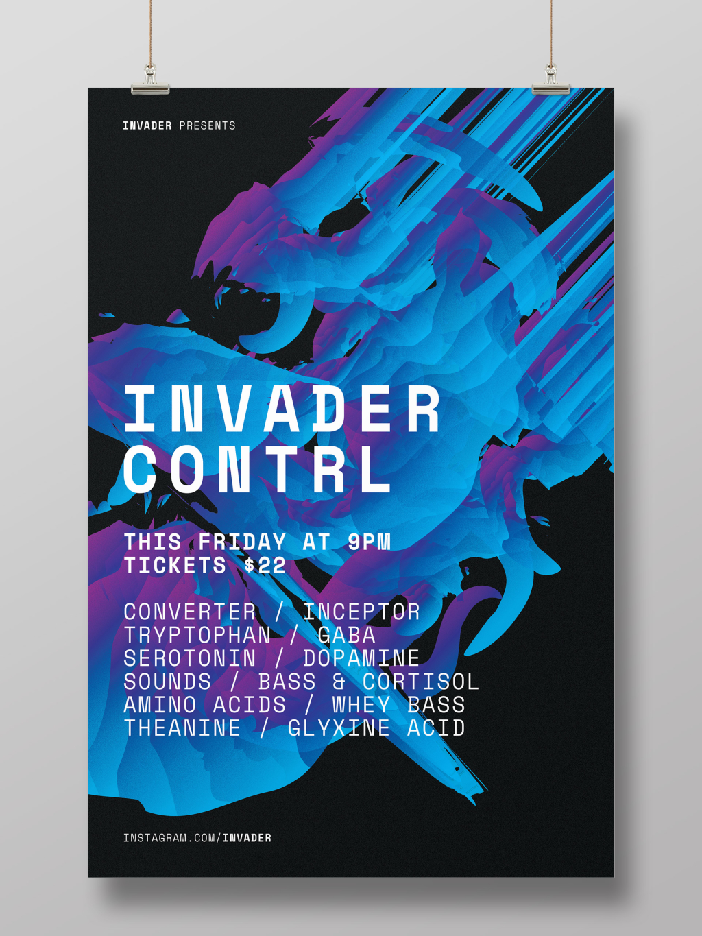 动感渐变抽象艺术海报