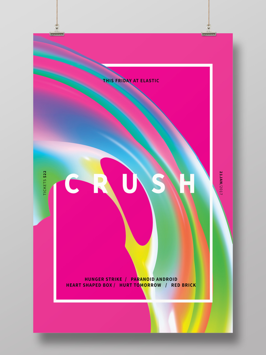 抽象艺术流体渐变创意风格海报