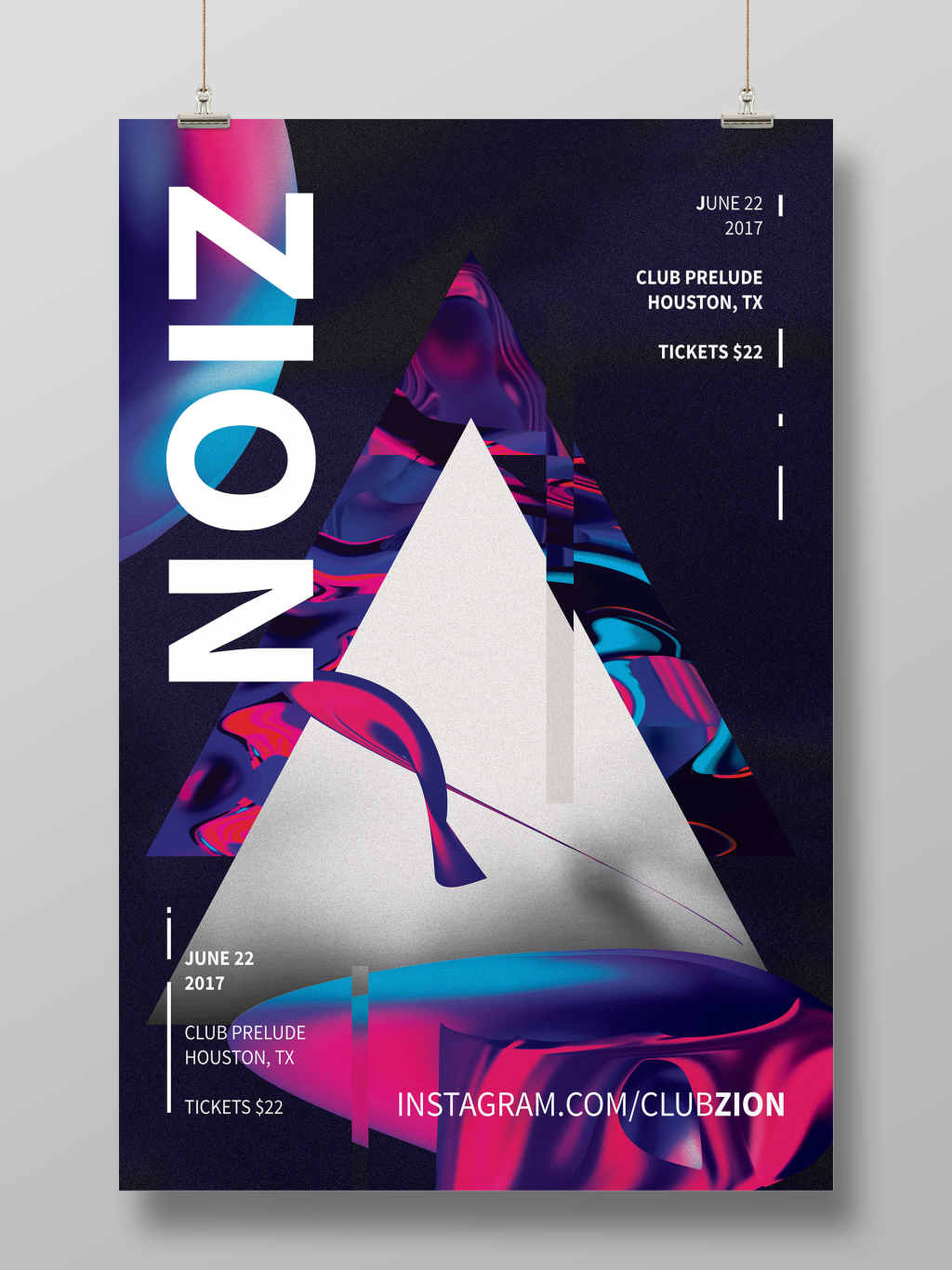 抽象艺术多彩炫酷创意海报