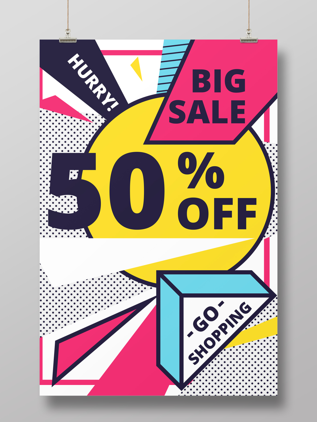 创意产品折扣促销海报设计