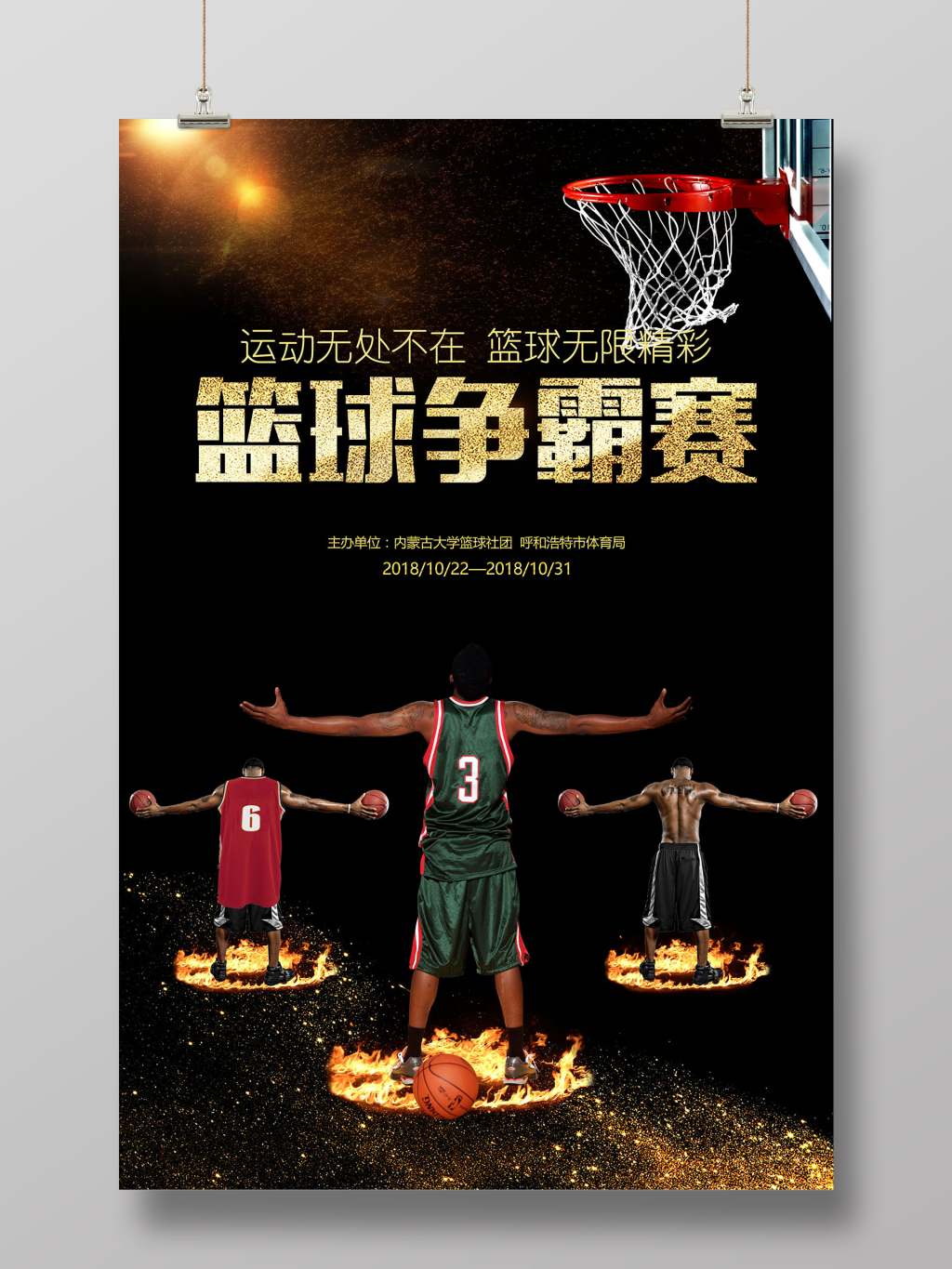 篮球运动比赛海报
