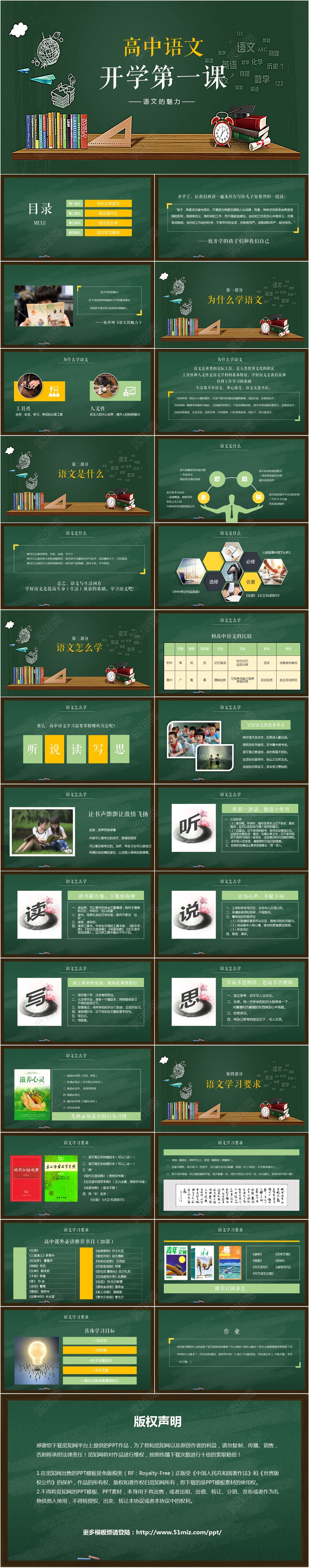 高中语文开学第一课之语文的魅力PPT模板