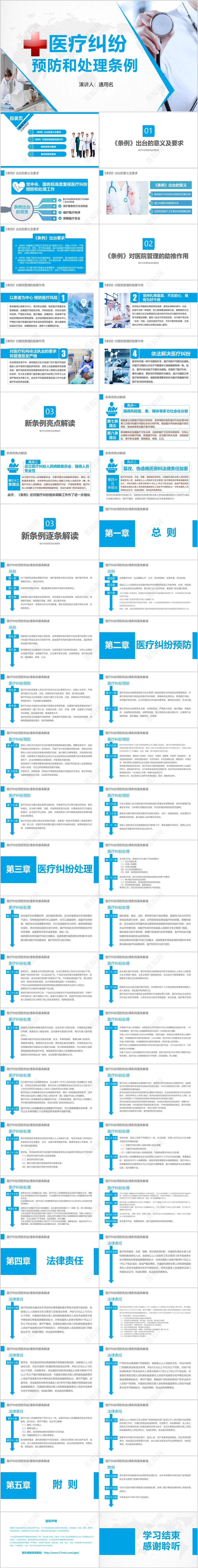 医疗纠纷预防和处理条例2018PPT病例讨论PPT模板
