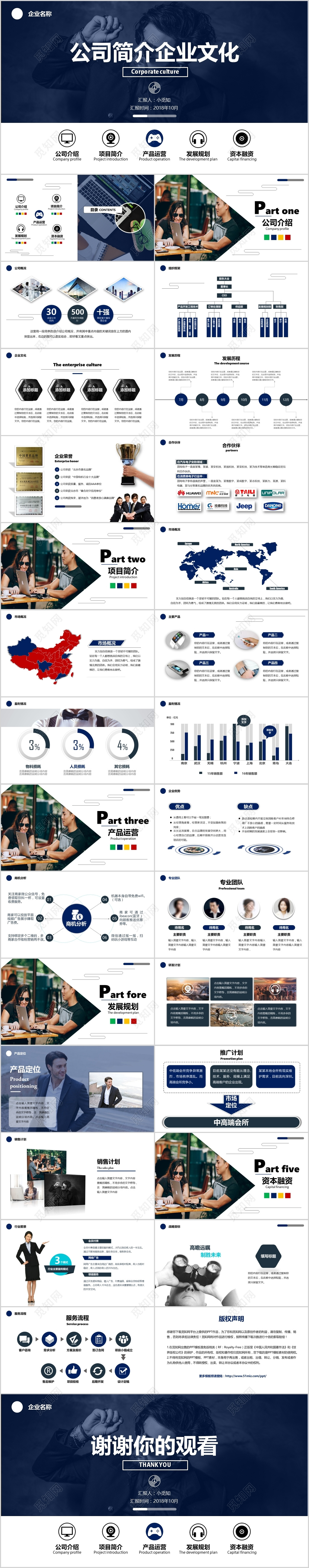 商务风公司简介企业文化PPT模板