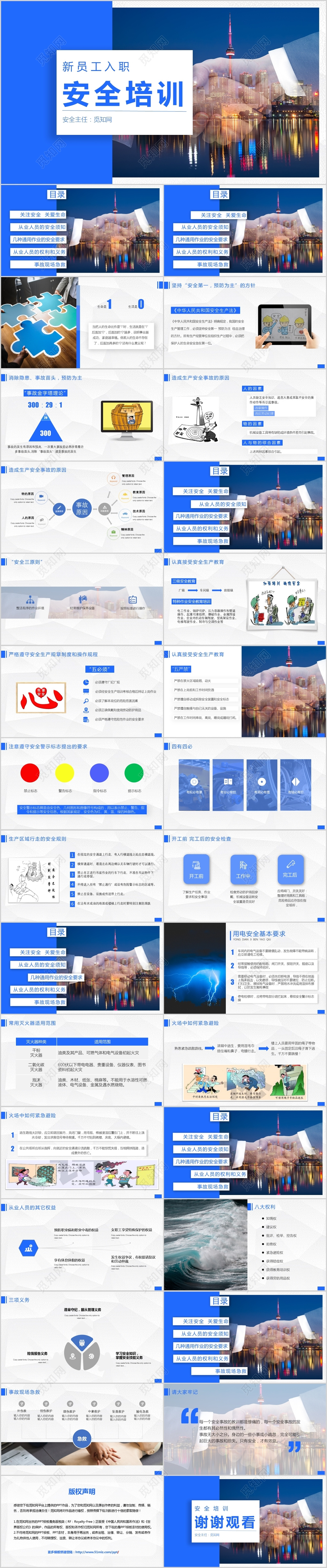 新员工入职安全培训ppt模板