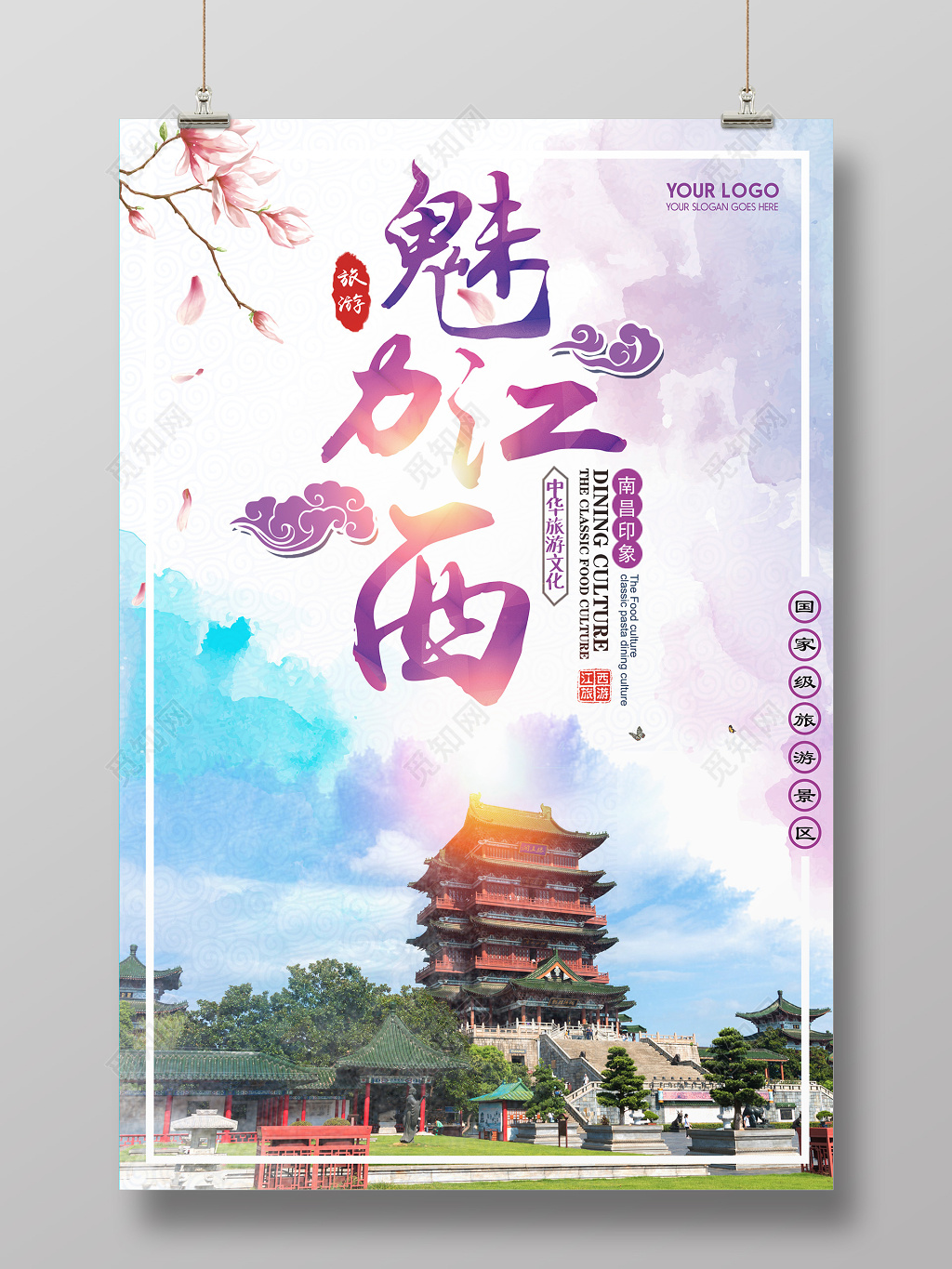 魅力江西南昌印象旅游海报
