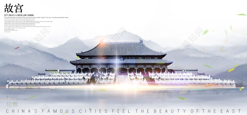 北京故宫城市旅游剪影宣传海报展板 