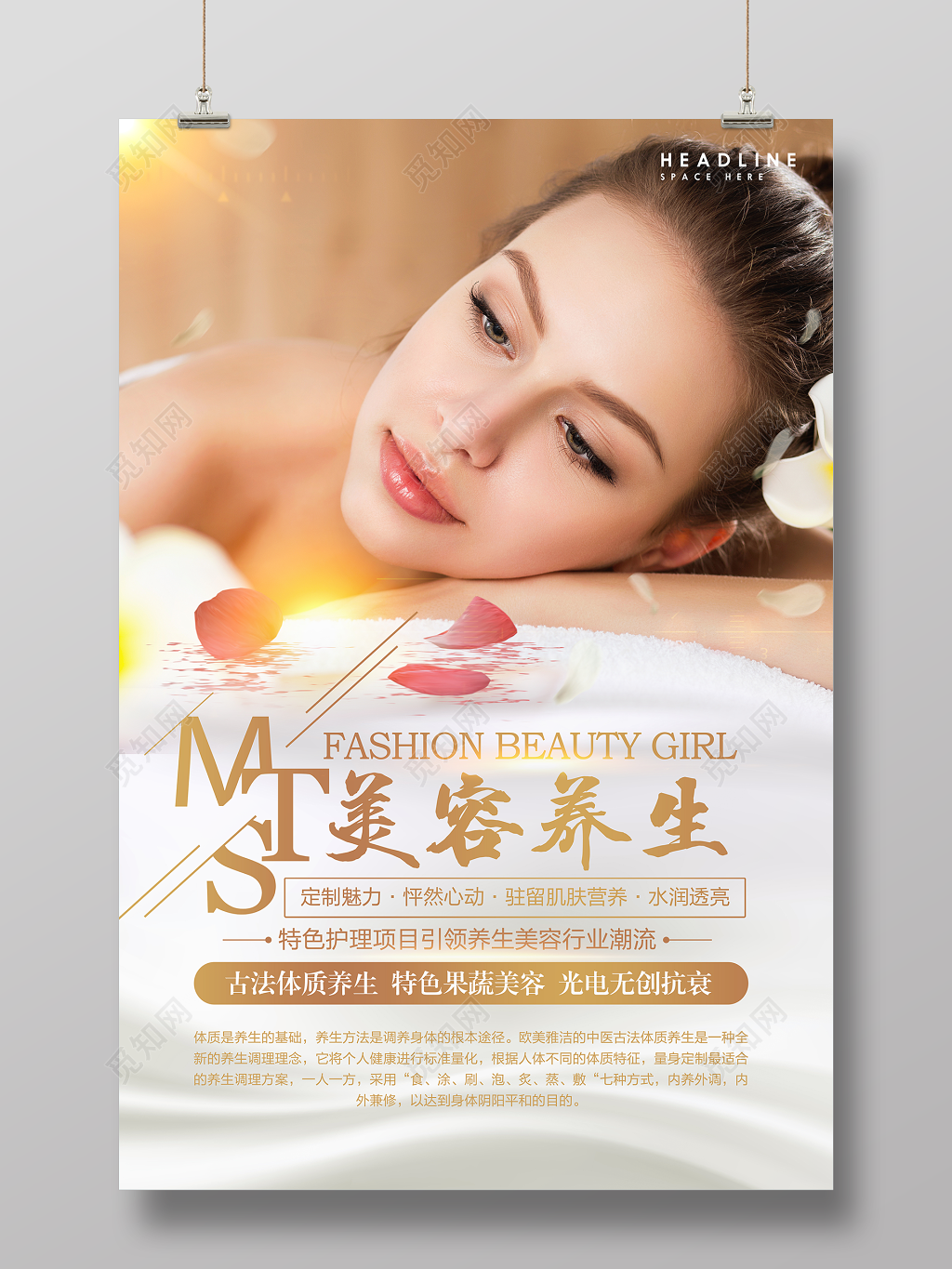 中医mts美容养生宣传海报 