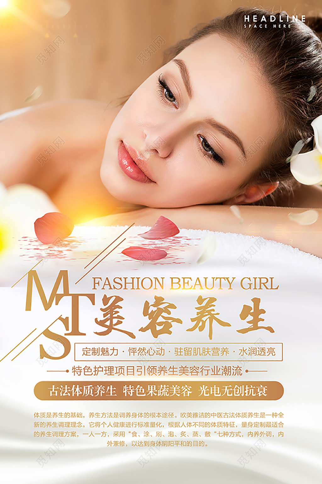 中医mts美容养生宣传海报 