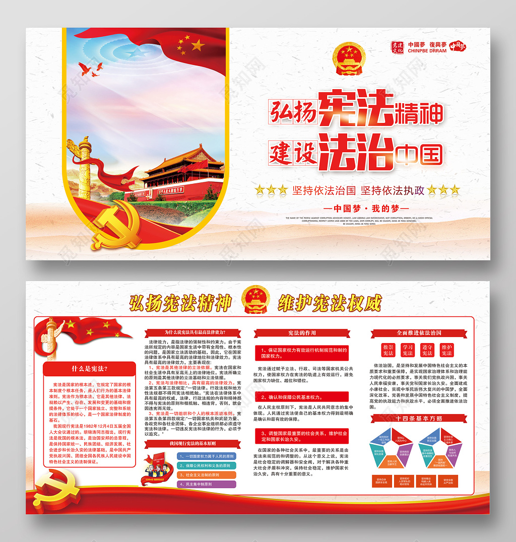 弘扬宪法党建展板