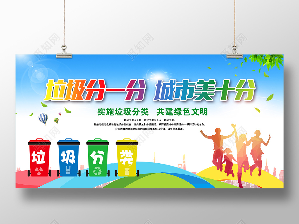 公益垃圾分类环保展板设计