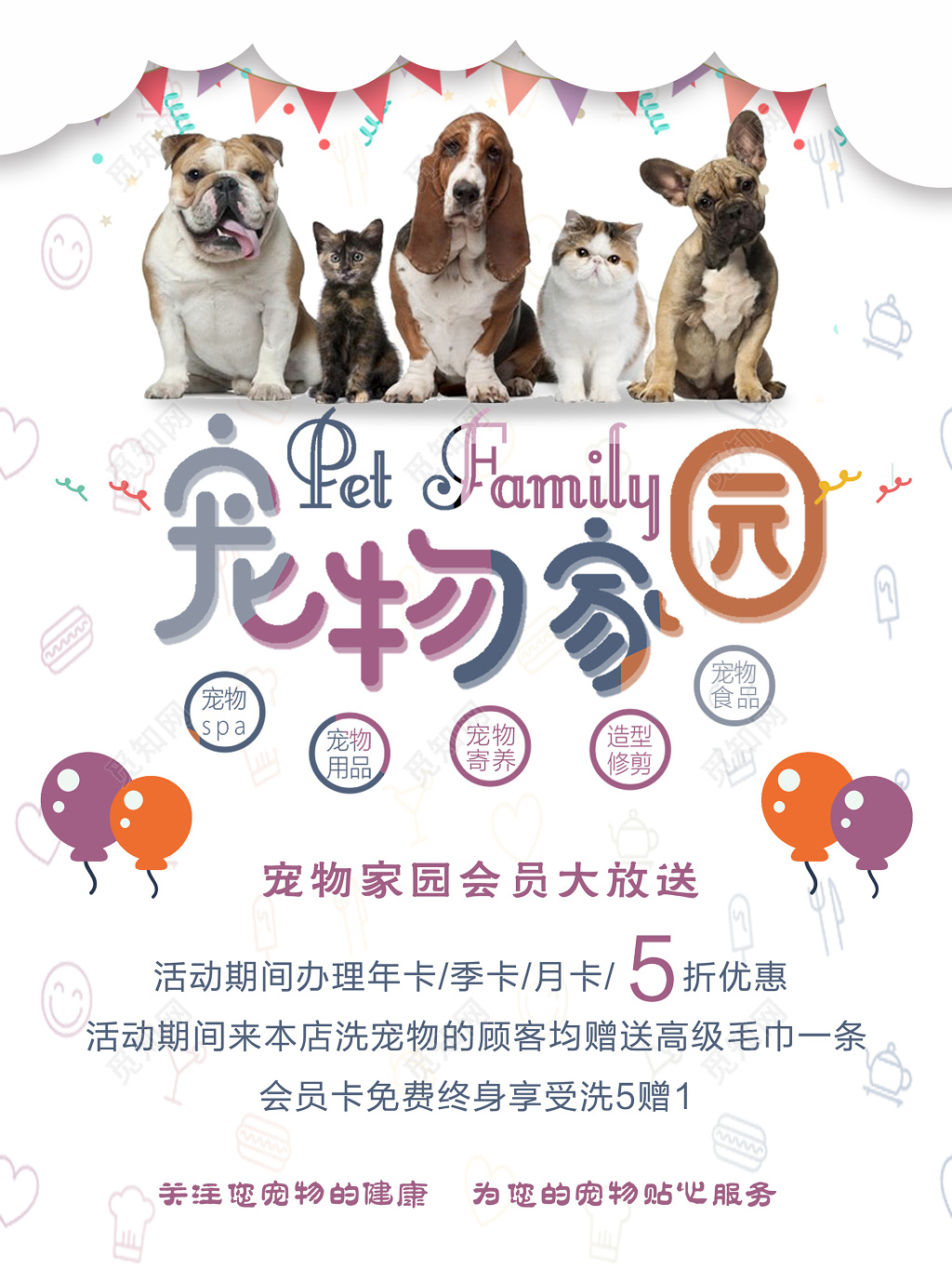 宠物家园宠物店开业海报