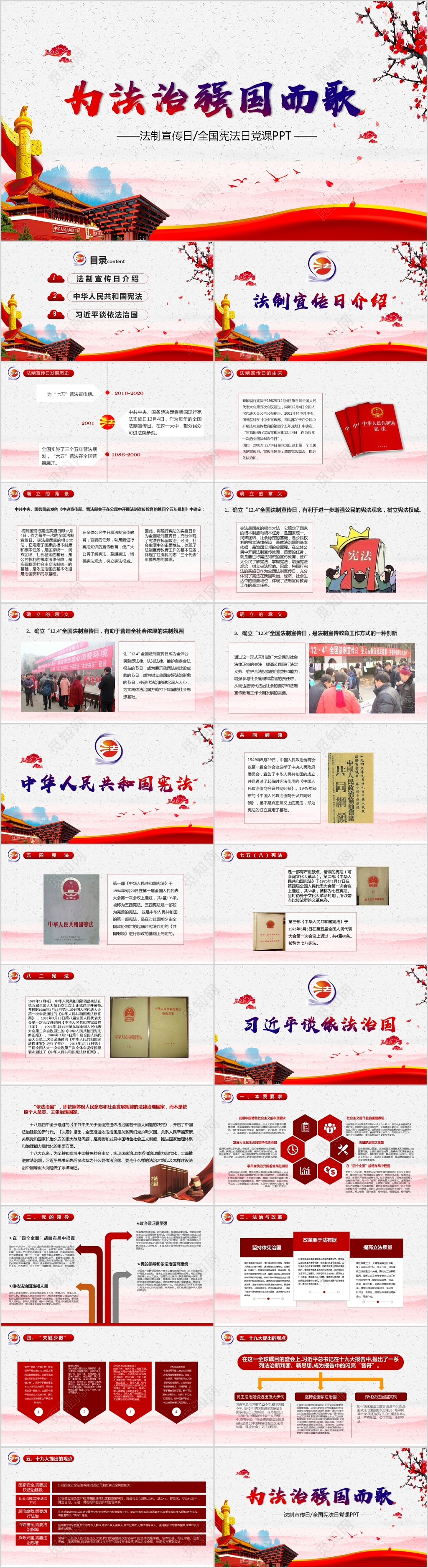 国家宪法日暨全国法制宣传日ppt模板