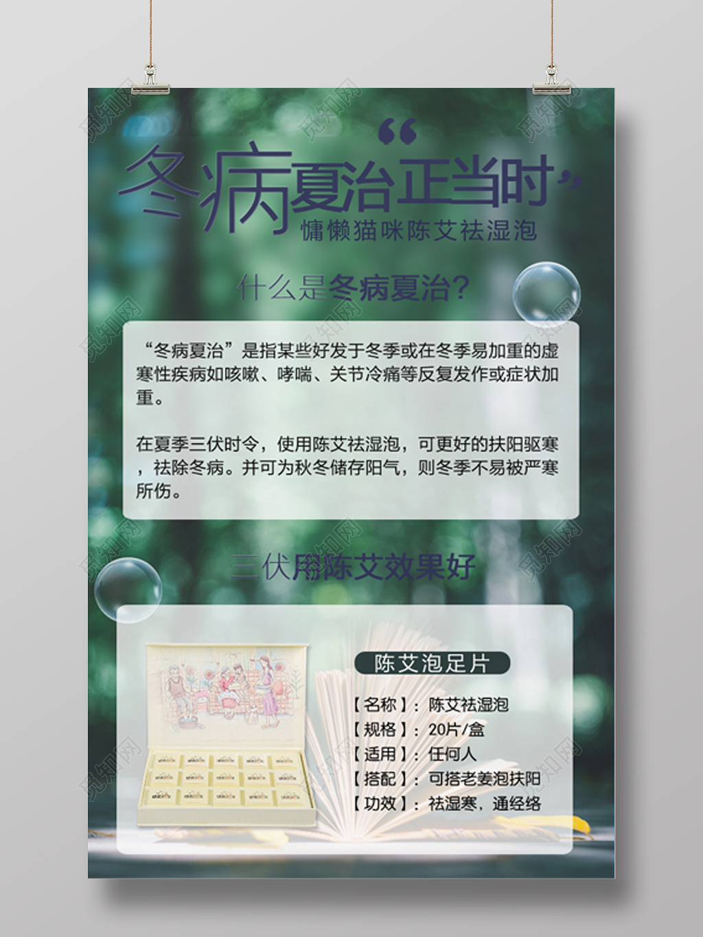 陈艾产品海报模板