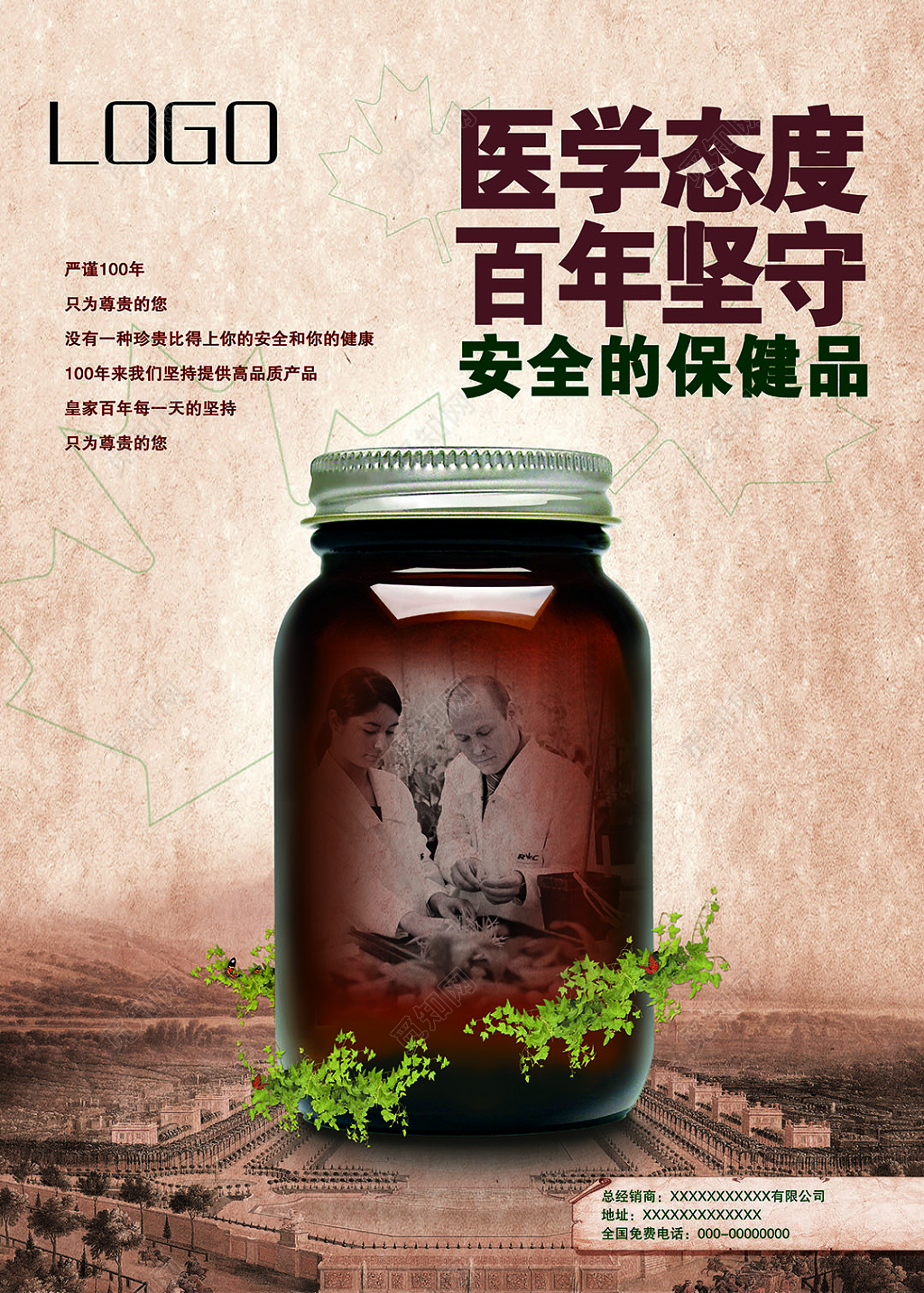 医医疗保健用品产品广告宣传海报