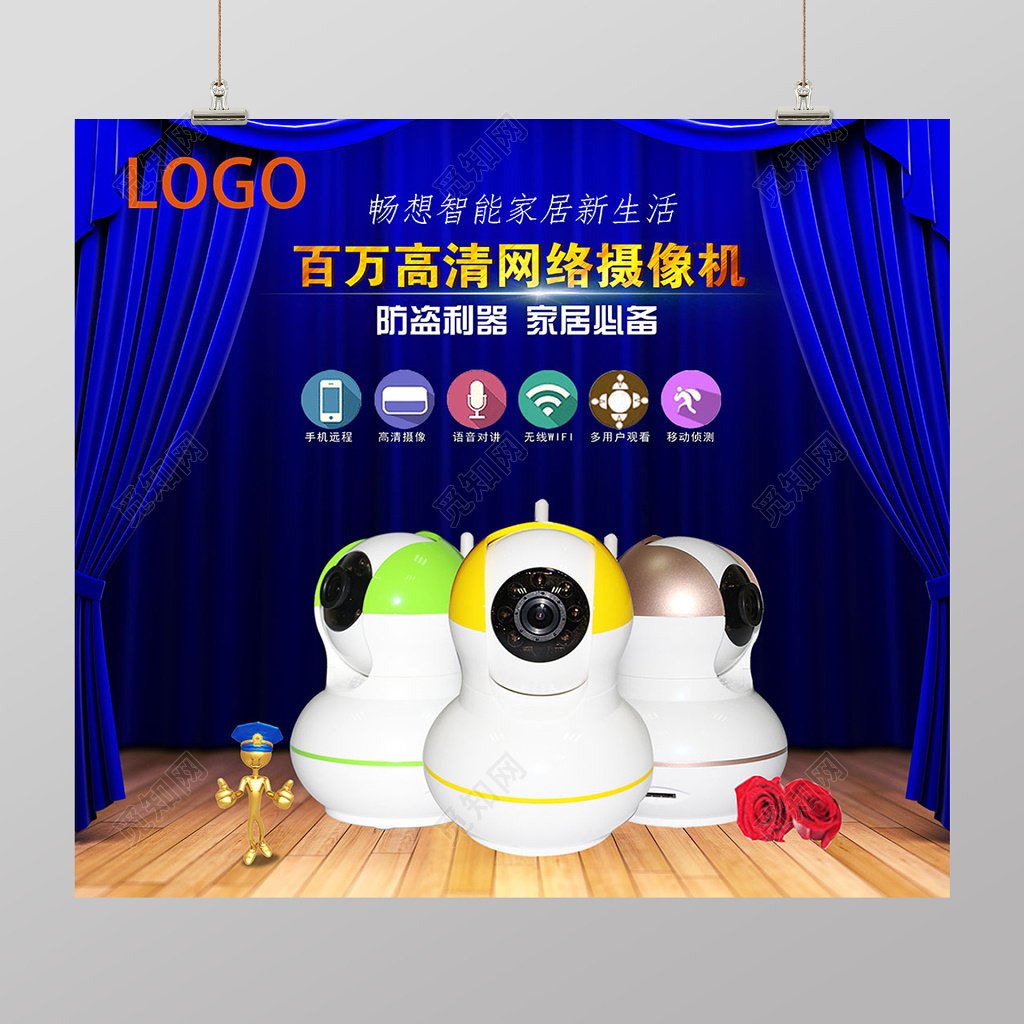 


百万高清网络摄像机产品广告宣传海报