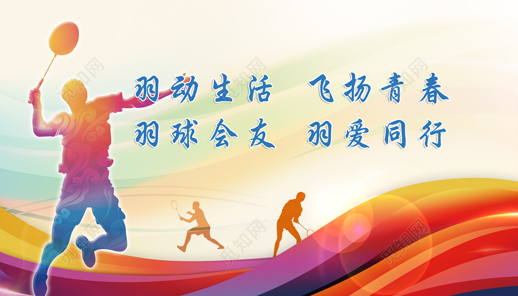 羽毛球运动展板海报
