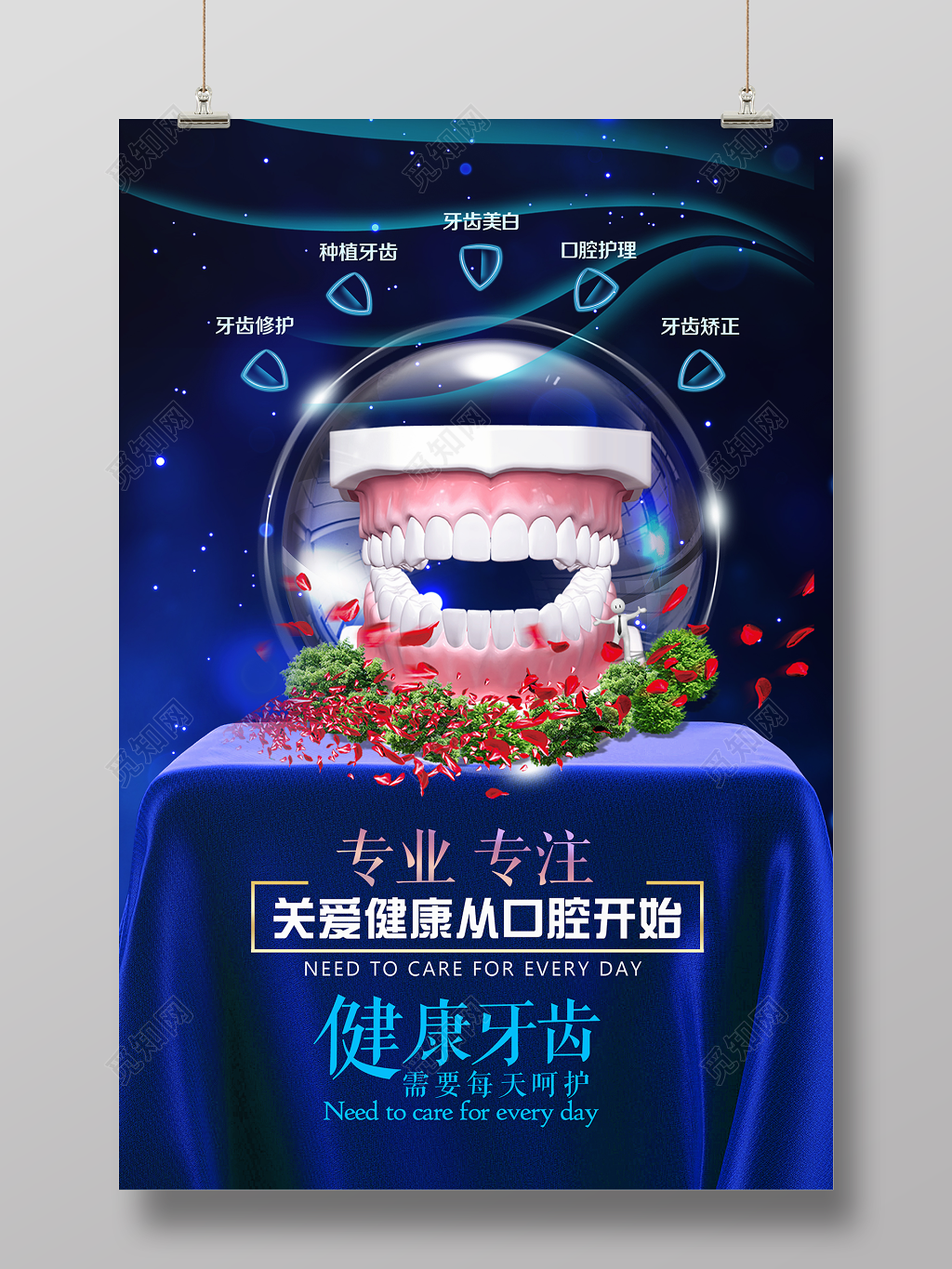 关爱健康从口腔开始口腔健康宣传海报