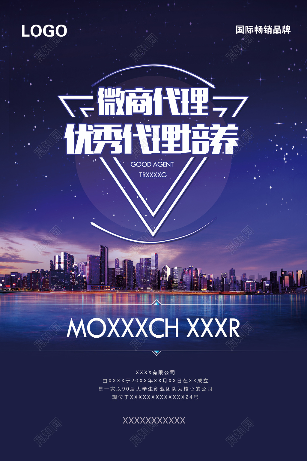 微商代理优秀代理培训微商营销宣传海报