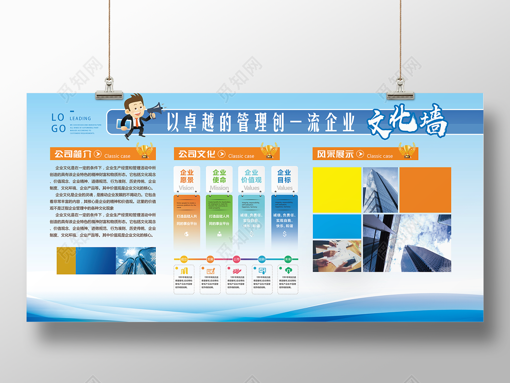 海报公司文化公司简介企业文化企业宣传展板设计