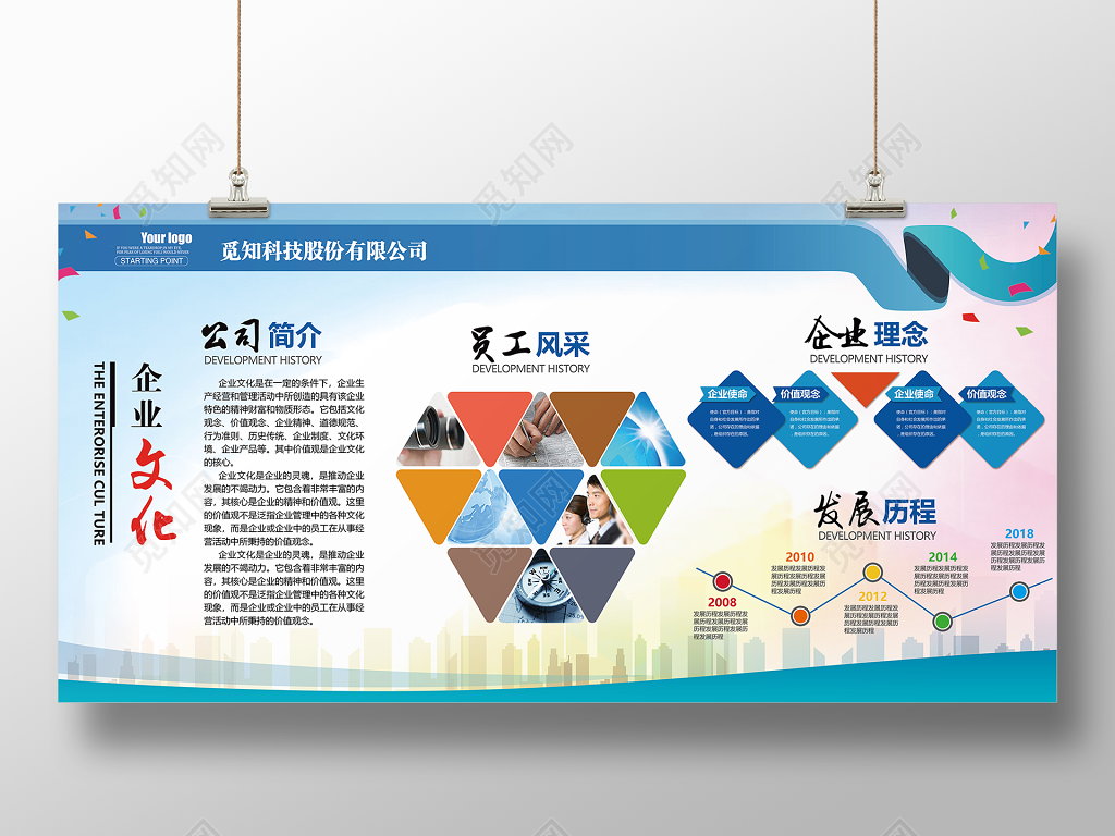 照片展板图片公司简介发展历程企业展板设计